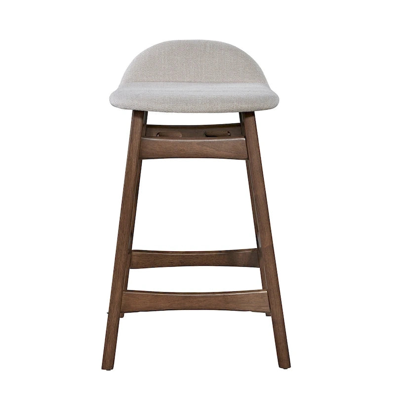 Chaise de comptoir Space Savers en noyer satiné de 61 cm (lot de 2)