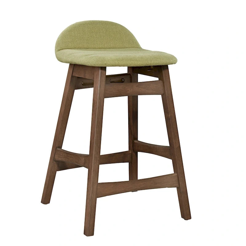 Chaise de comptoir Space Savers en noyer satiné de 61 cm (lot de 2)