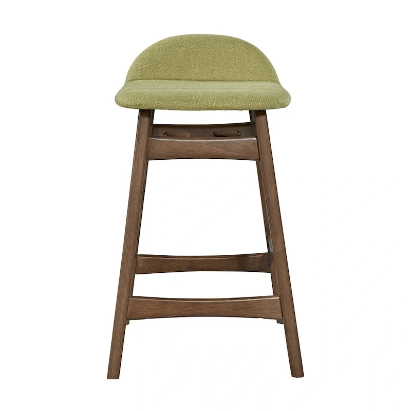 Chaise de comptoir Space Savers en noyer satiné de 61 cm (lot de 2)