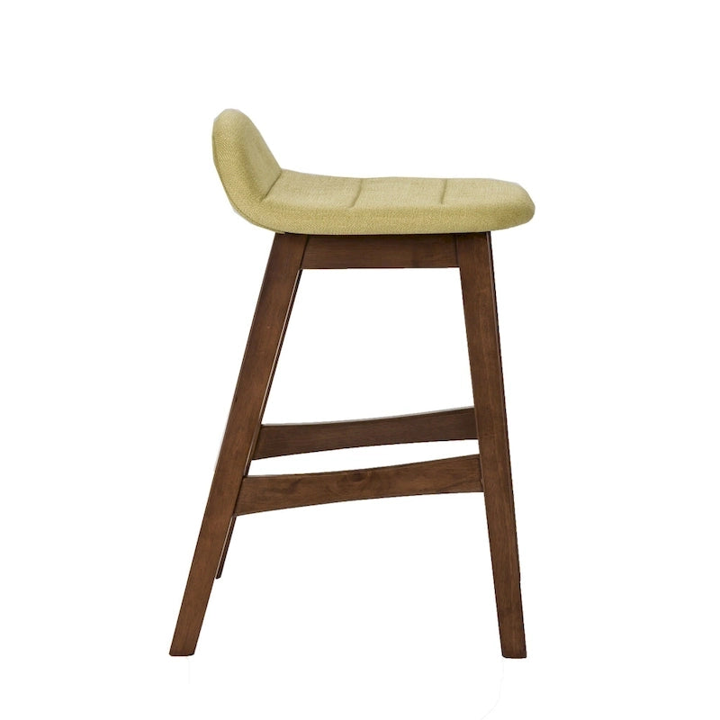 Chaise de comptoir Space Savers en noyer satiné de 61 cm (lot de 2)