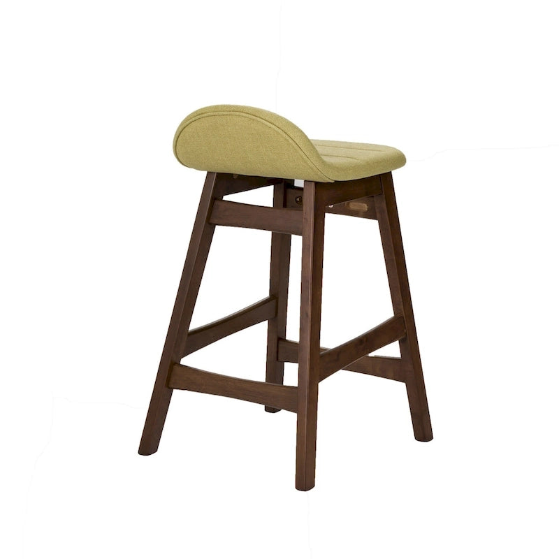 Chaise de comptoir Space Savers en noyer satiné de 61 cm (lot de 2)