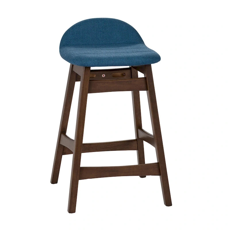 Chaise de comptoir Space Savers en noyer satiné de 61 cm (lot de 2)
