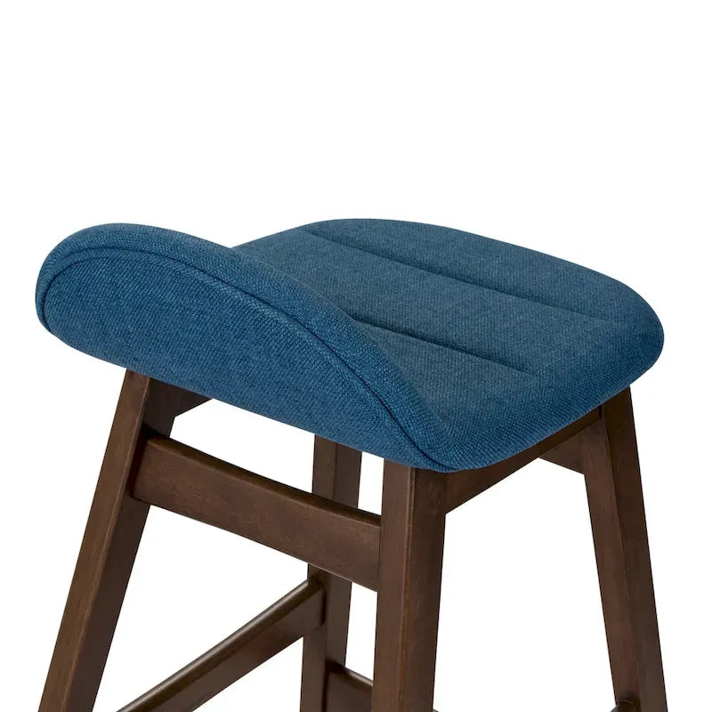 Chaise de comptoir Space Savers en noyer satiné de 61 cm (lot de 2)