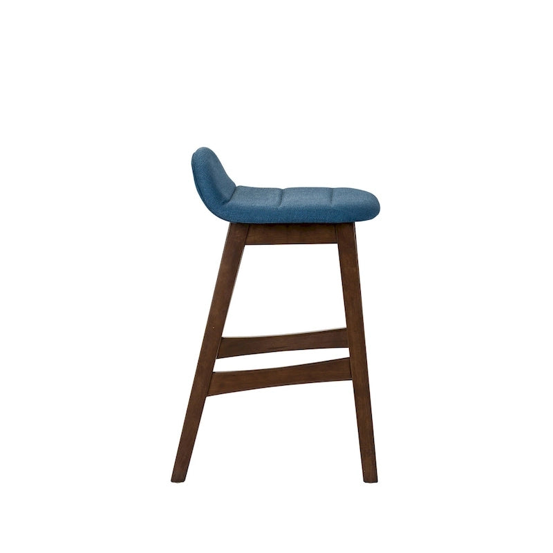 Chaise de comptoir Space Savers en noyer satiné de 61 cm (lot de 2)