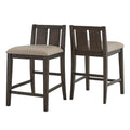 Chaises de comptoir Beck en tissu bicolore (lot de 2) par iNSPIRE Q Classic