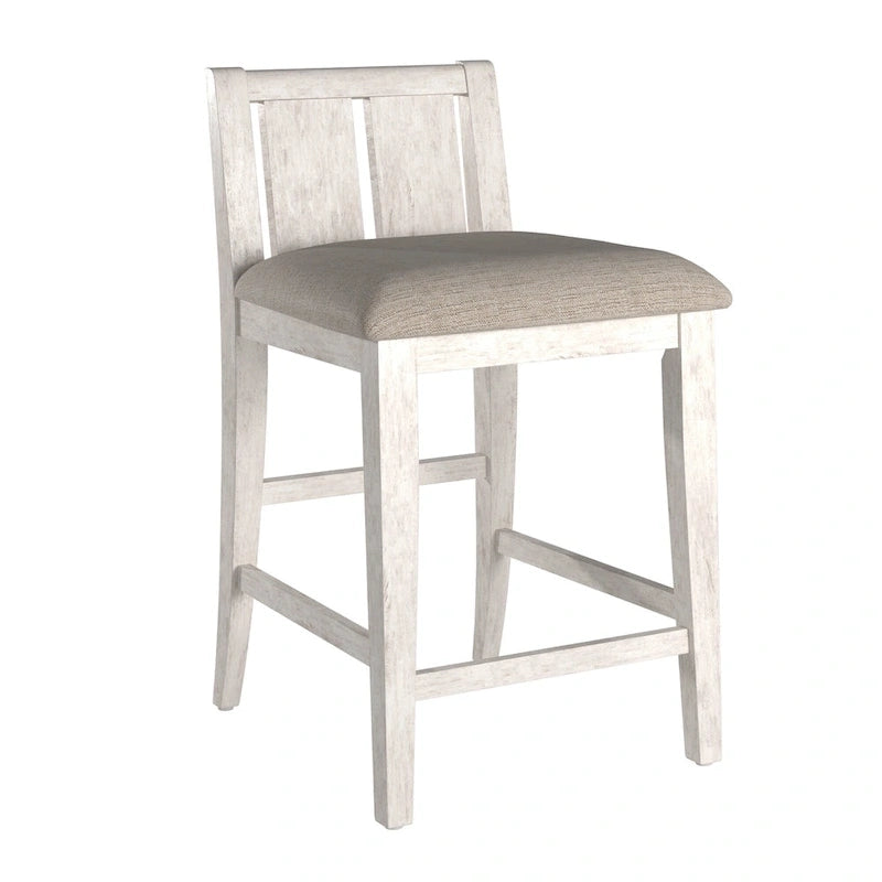 Chaises de comptoir Beck en tissu bicolore (lot de 2) par iNSPIRE Q Classic