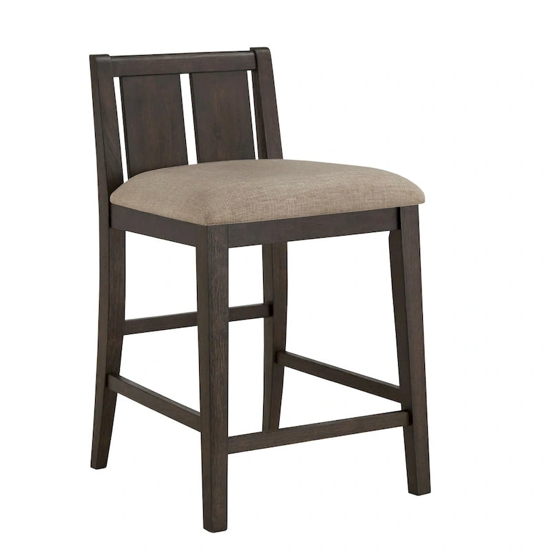 Chaises de comptoir Beck en tissu bicolore (lot de 2) par iNSPIRE Q Classic