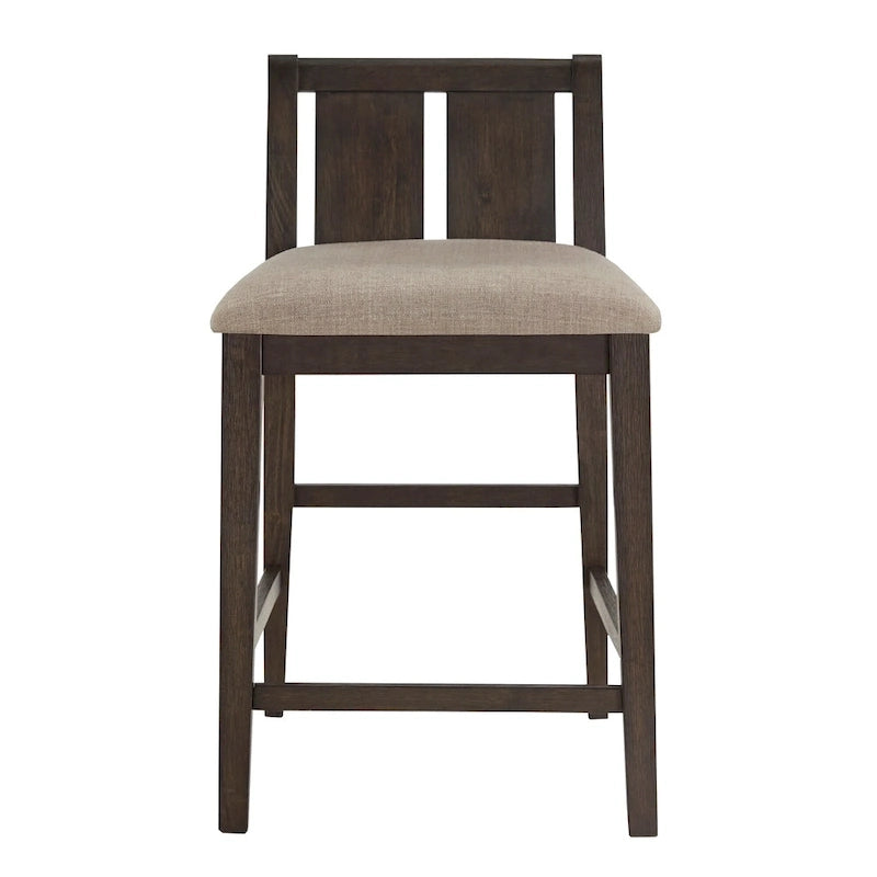 Chaises de comptoir Beck en tissu bicolore (lot de 2) par iNSPIRE Q Classic
