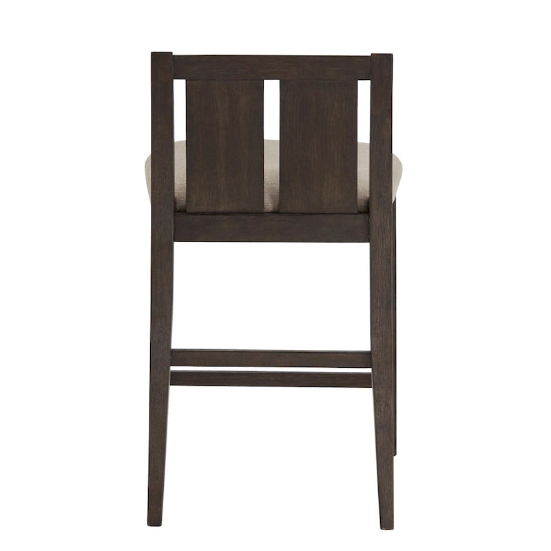 Chaises de comptoir Beck en tissu bicolore (lot de 2) par iNSPIRE Q Classic