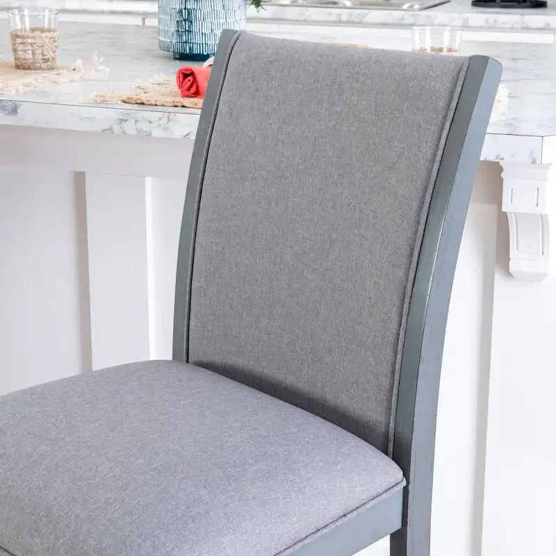 Tabouret de comptoir rembourré Robyn Grey 25 pouces (ensemble de 2)