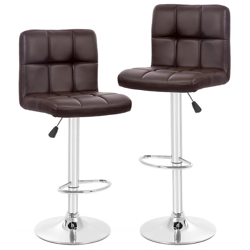 Tabourets de bar pivotants modernes Orson en cuir PU, hauteur réglable, de Furniture of America (lot de 2)
