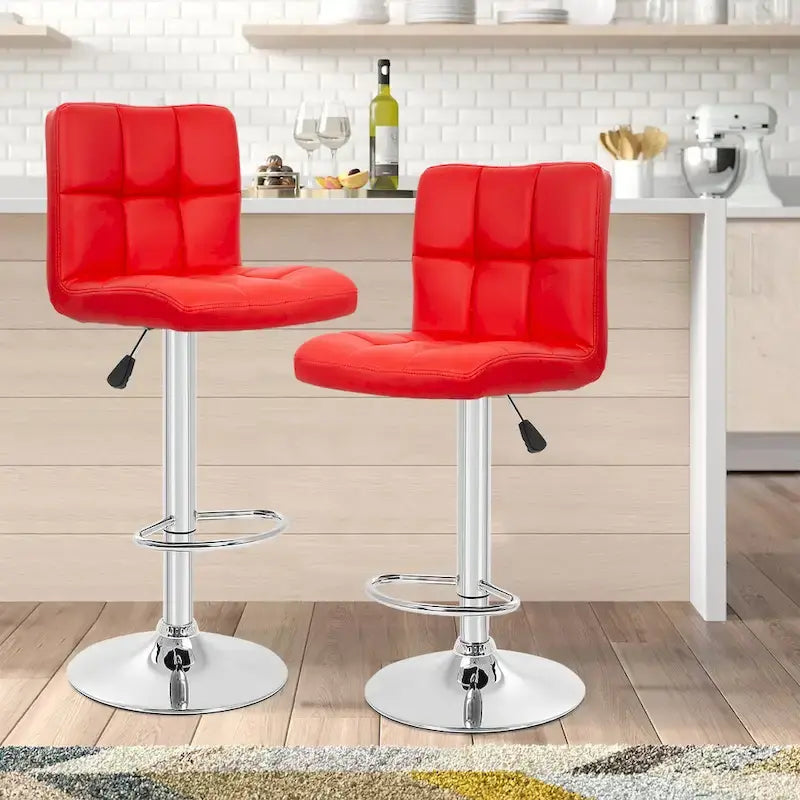 Tabourets de bar pivotants modernes Orson en cuir PU, hauteur réglable, de Furniture of America (lot de 2)