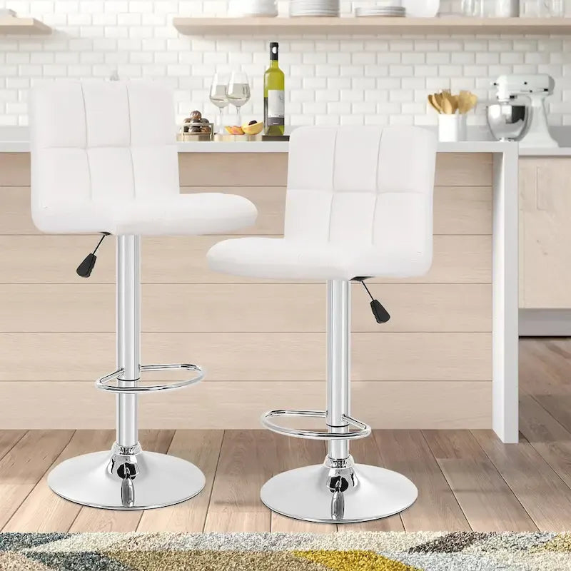 Tabourets de bar pivotants modernes Orson en cuir PU, hauteur réglable, de Furniture of America (lot de 2)