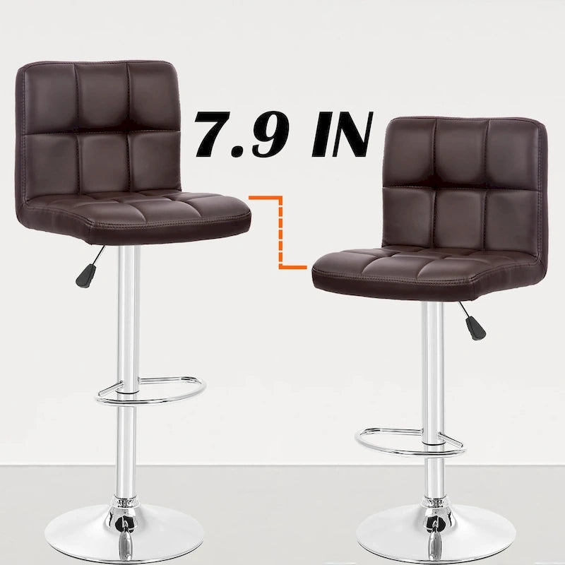 Tabourets de bar pivotants modernes Orson en cuir PU, hauteur réglable, de Furniture of America (lot de 2)