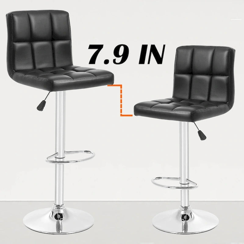 Tabourets de bar pivotants modernes Orson en cuir PU, hauteur réglable, de Furniture of America (lot de 2)