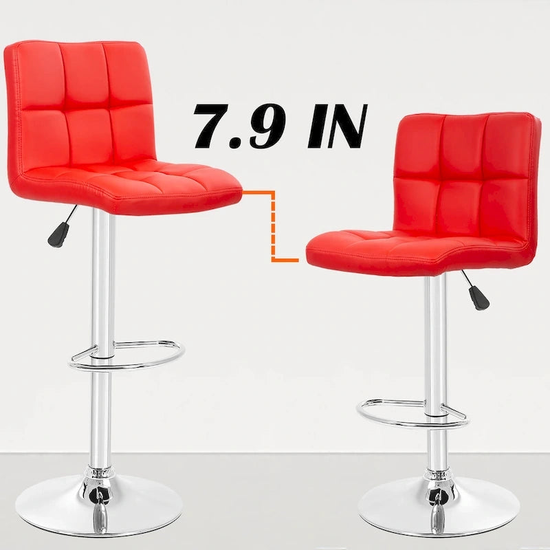 Tabourets de bar pivotants modernes Orson en cuir PU, hauteur réglable, de Furniture of America (lot de 2)