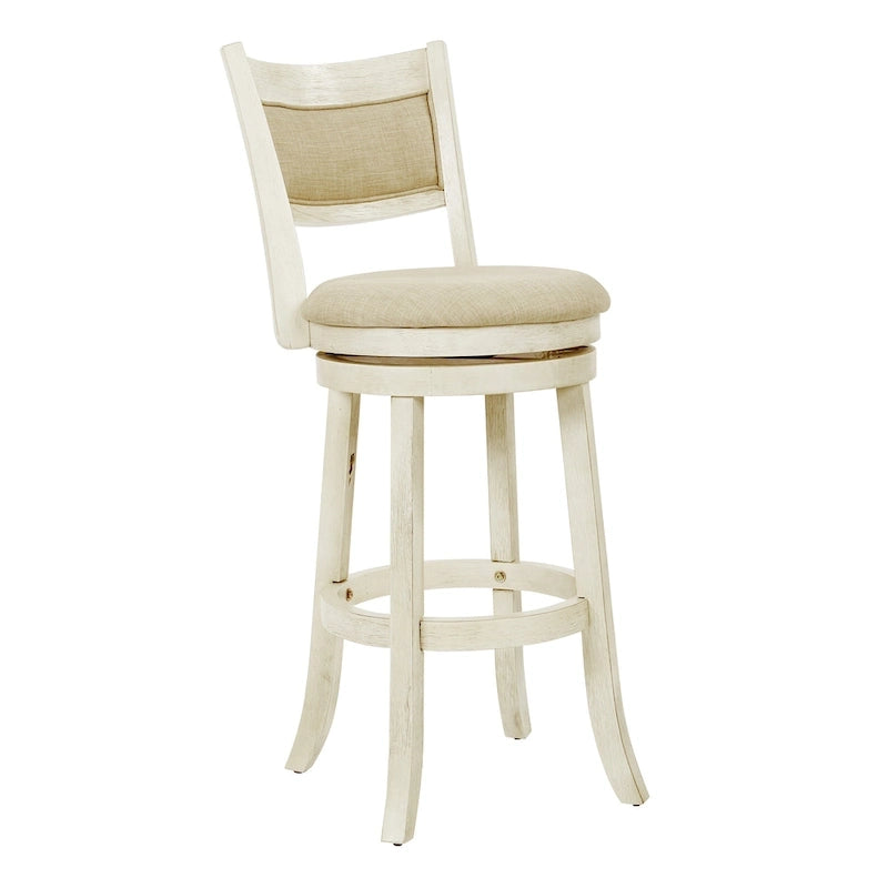 Tabouret pivotant McNiven de 76 cm (30 pouces) avec dossier solide, de marque Gray Barn