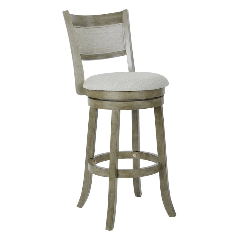 Tabouret pivotant McNiven de 76 cm (30 pouces) avec dossier solide, de marque Gray Barn