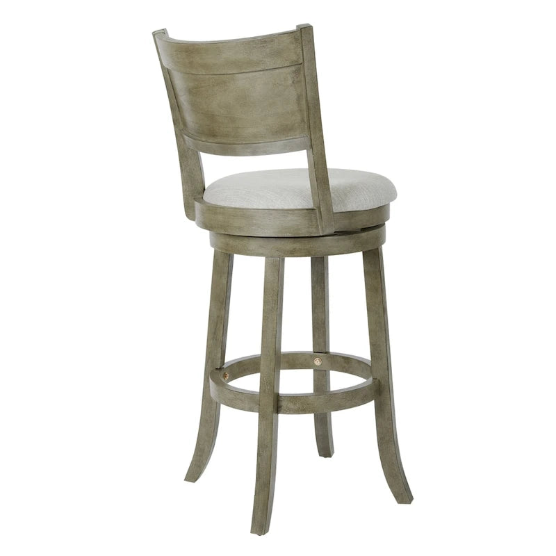 Tabouret pivotant McNiven de 76 cm (30 pouces) avec dossier solide, de marque Gray Barn
