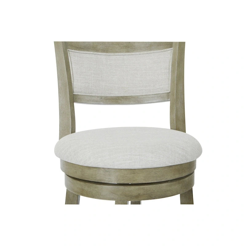 Tabouret pivotant McNiven de 76 cm (30 pouces) avec dossier solide, de marque Gray Barn