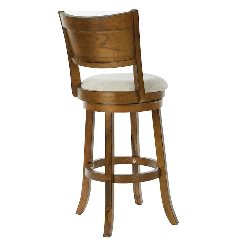Tabouret pivotant McNiven de 76 cm (30 pouces) avec dossier solide, de marque Gray Barn