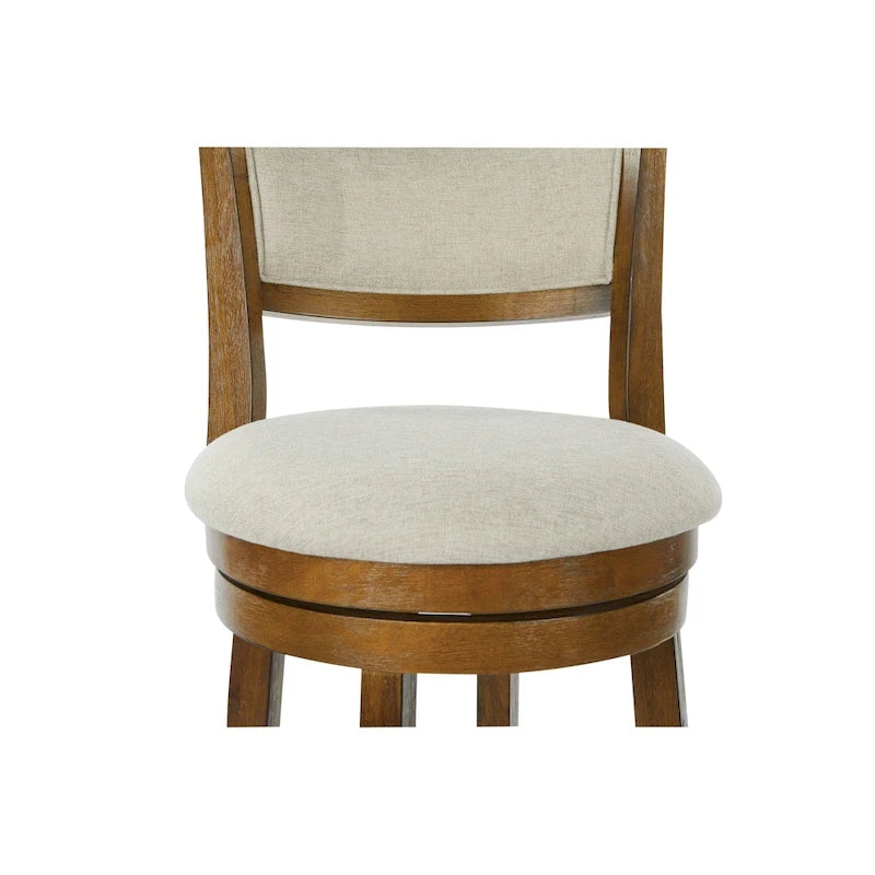 Tabouret pivotant McNiven de 76 cm (30 pouces) avec dossier solide, de marque Gray Barn