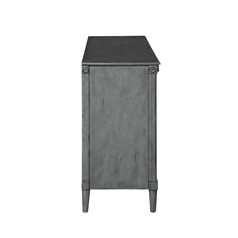 Commode double traditionnelle Joneigh de 60 pouces de large à 6 tiroirs par Furniture of America