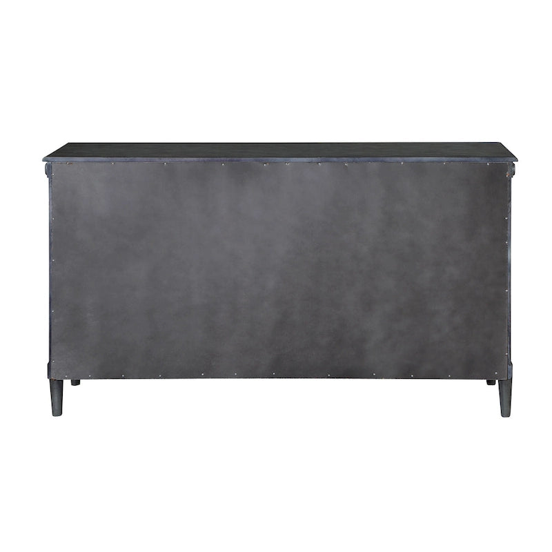 Commode double traditionnelle Joneigh de 60 pouces de large à 6 tiroirs par Furniture of America