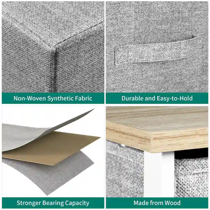 Commode de rangement à 5 tiroirs grise