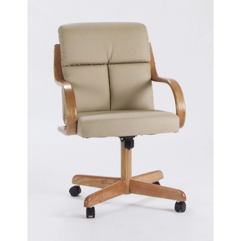 Caster Chair Company Frankie Swivel Bonded Leather Armchair
