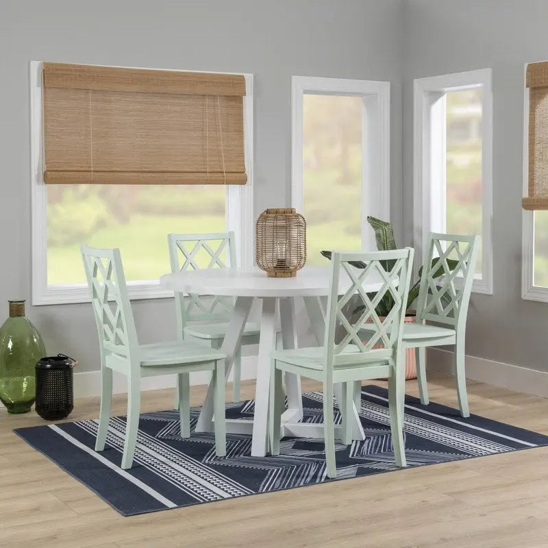 Table de salle à manger ronde blanche Catron