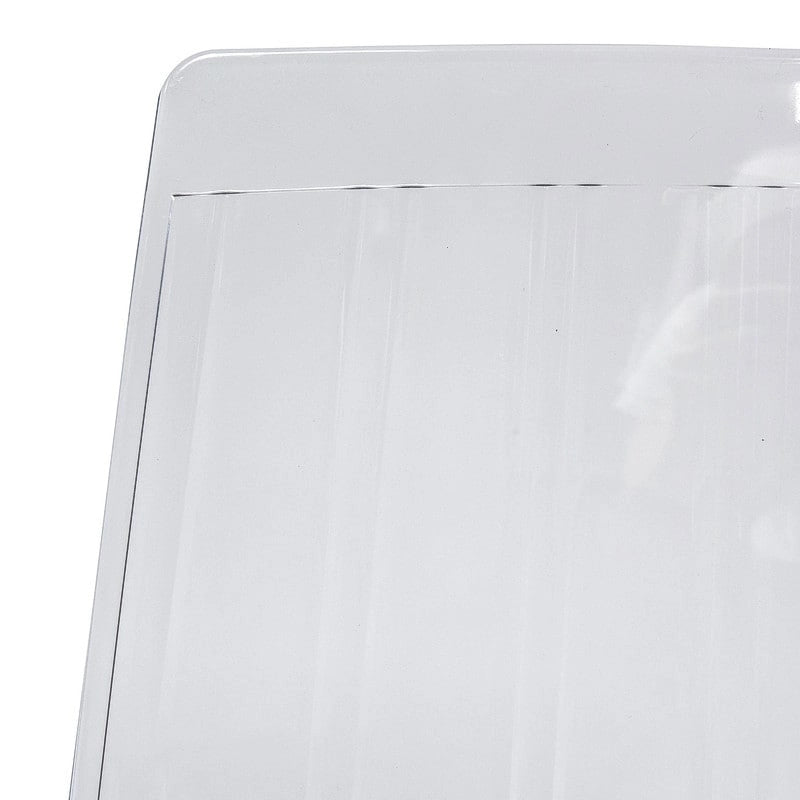 Chaise de salle à manger Ralph en plastique acrylique (lot de 4), pieds en métal chromé, chaise d'appoint moderne et transparente pour salle à manger et cuisine