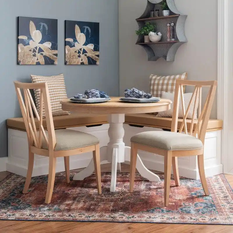 Chaise de salle à manger Markland en bois massif naturel (lot de 2)