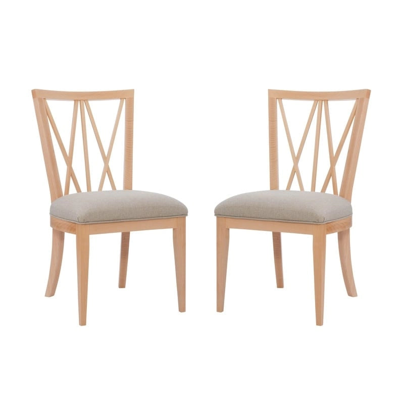 Chaise de salle à manger Markland en bois massif naturel (lot de 2)