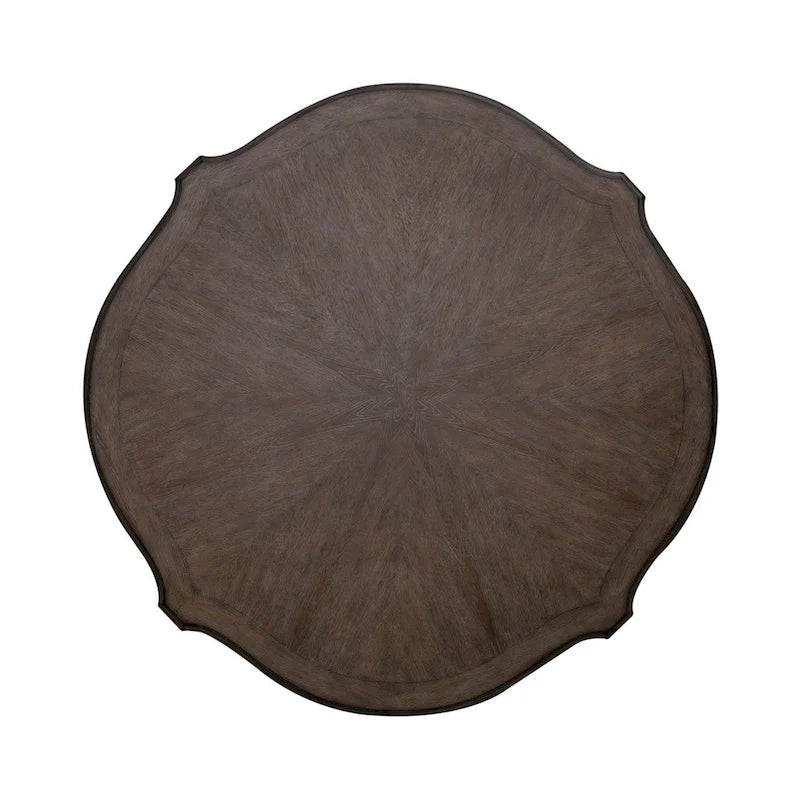 Ensemble de table ronde Magnolia Manor blanc antique et écorce patinée