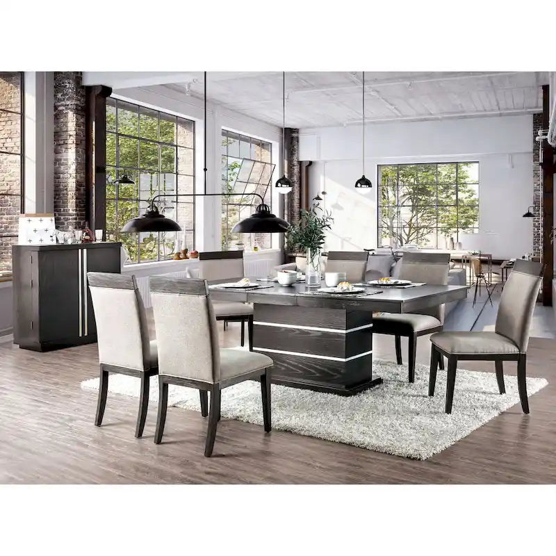 Ensemble de salle à manger contemporain marron 7 pièces Shatterley de Furniture of America