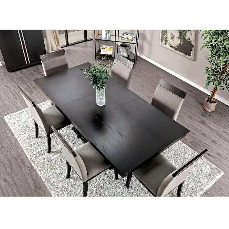Ensemble de salle à manger contemporain marron 7 pièces Shatterley de Furniture of America