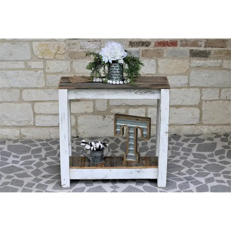 Table console blanche combinée 30x10x30
