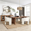 Table de salle à manger Classic Home Selena 84 en bois de manguier couleur ambre - 84 po L x 40 po P x 30 po H