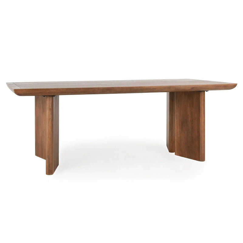 Table de salle à manger Classic Home Selena 84 en bois de manguier couleur ambre - 84 po L x 40 po P x 30 po H