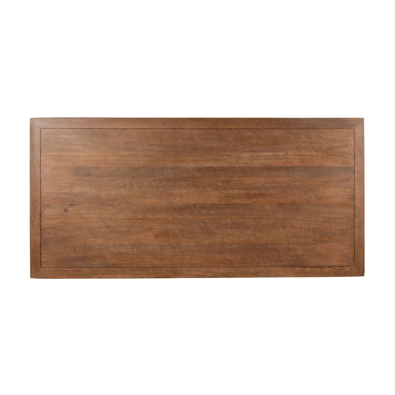 Table de salle à manger Classic Home Selena 84 en bois de manguier couleur ambre - 84 po L x 40 po P x 30 po H