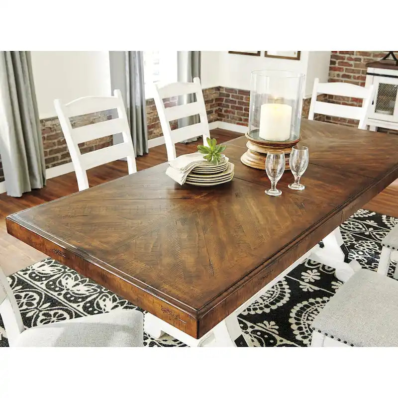 Ensemble de salle à manger 7 pièces marron et blanc Signature Design by Ashley Valebeck