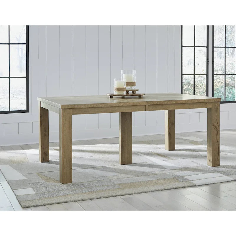 Table de salle à manger extensible marron clair Signature Design by Ashley Galliden - 44,5 cm L x 108 cm P x 30,13 cm H