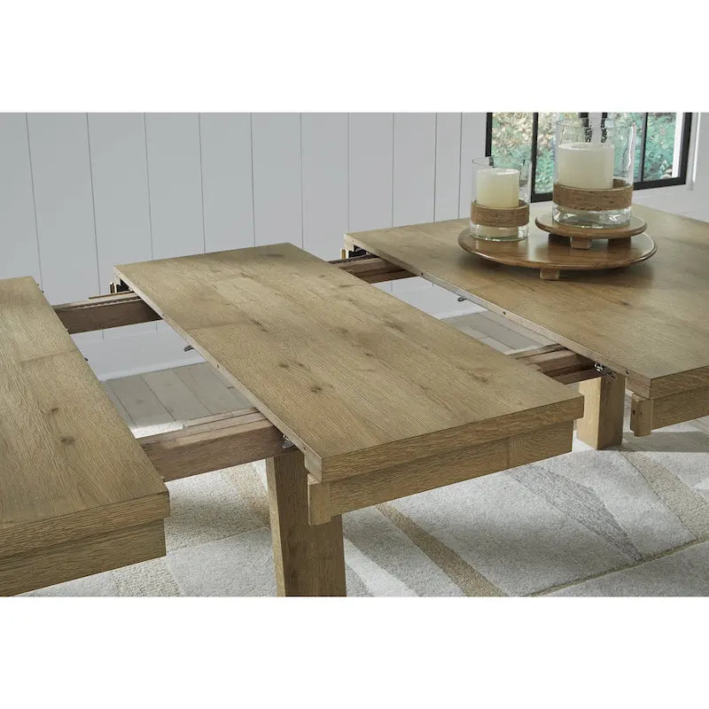 Table de salle à manger extensible marron clair Signature Design by Ashley Galliden - 44,5 cm L x 108 cm P x 30,13 cm H