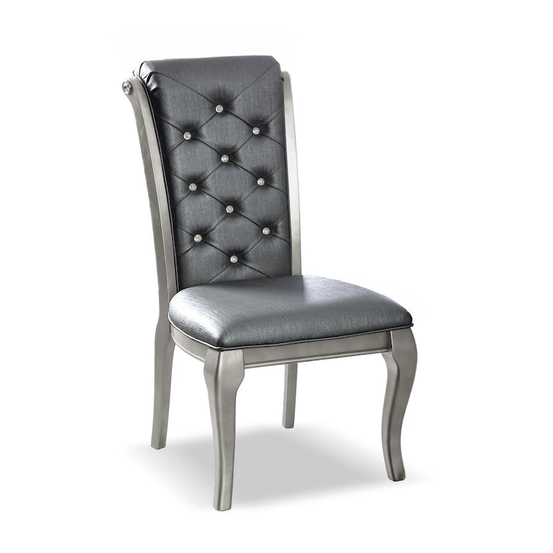 Chaises de salle à manger Mora Glam en similicuir (lot de 2) par Furniture of America