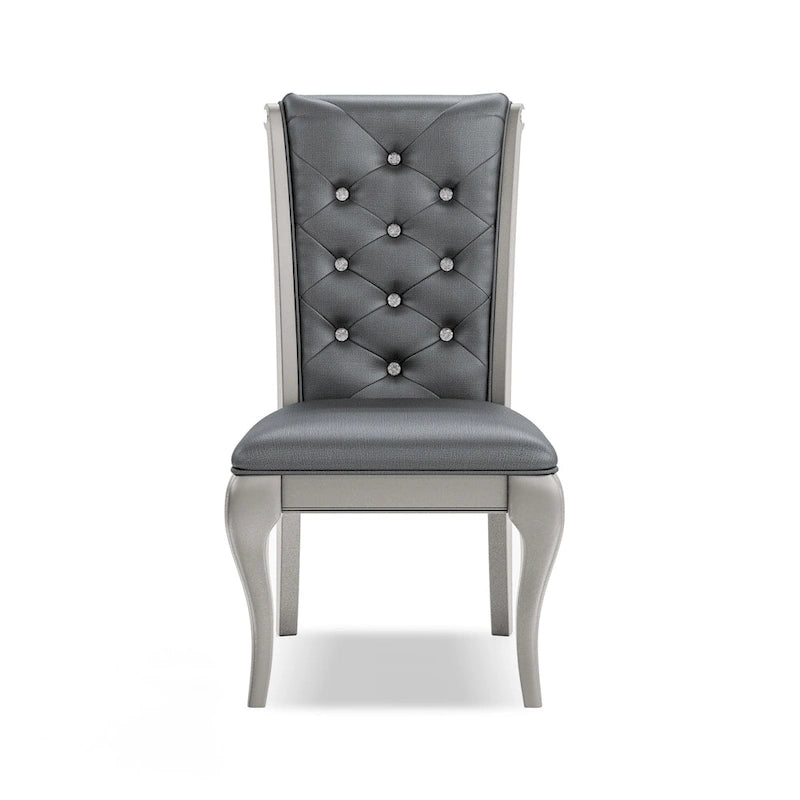 Chaises de salle à manger Mora Glam en similicuir (lot de 2) par Furniture of America