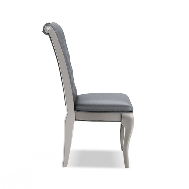 Chaises de salle à manger Mora Glam en similicuir (lot de 2) par Furniture of America