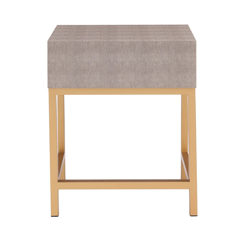 Table d'appoint Durham en faux galuchat à 1 tiroir