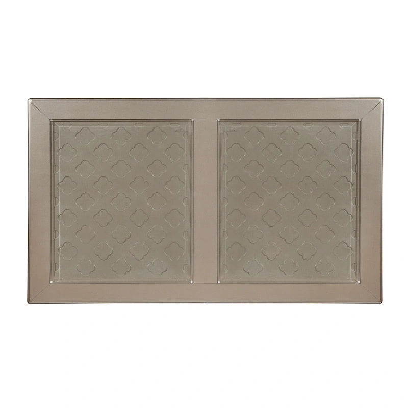 Table de salle à manger en bois avec plateau en verre de 66 pouces de Furniture of America Tily Glam