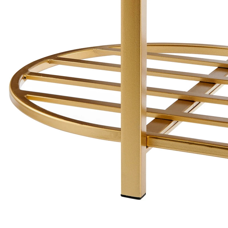 Banc Frisly en tissu de mouton retourné avec étagère